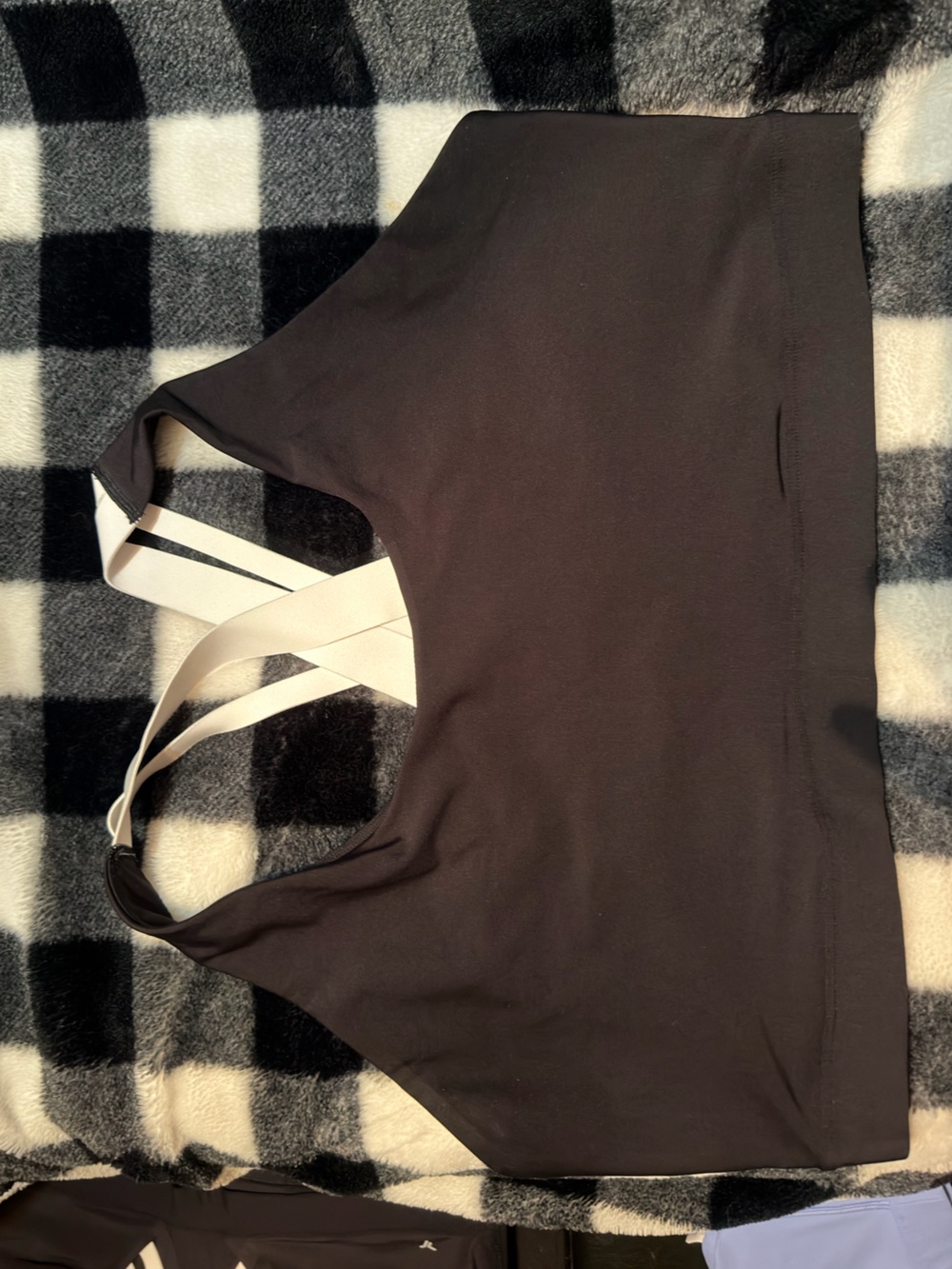 (2) Old Navy Black Sports Bras with White Crossback Straps